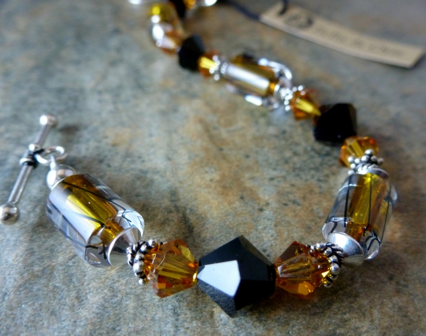 gold and amber bracelet