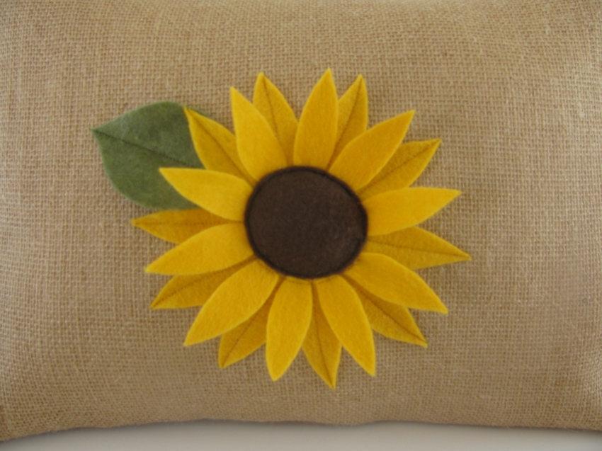 Sunflower Pillow Cover Handmade Michigan