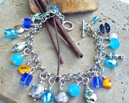 Seashore Charm Bracelet | Handmade Michigan