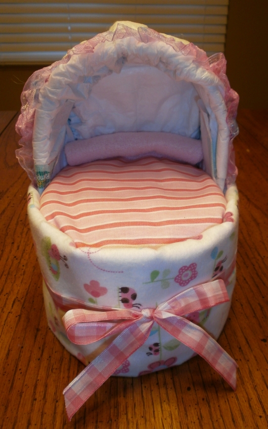 Baby Bassinet Diaper Cake | Handmade Michigan