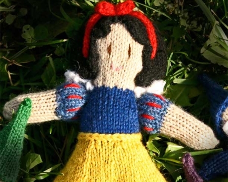 Snow White Princess Doll Knitted Disney Inspired Natural Wool Waldorf