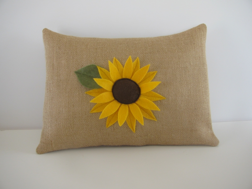 Sunflower Pillow Cover Handmade Michigan
