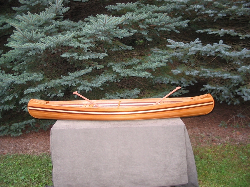 Hand Crafted Display Canoe Handmade Michigan